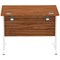 Impulse 1000mm Rectangular Desk, White Cable Managed Leg, Walnut