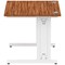 Impulse 1000mm Rectangular Desk, White Cable Managed Leg, Walnut