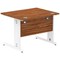 Impulse 1000mm Rectangular Desk, White Cable Managed Leg, Walnut