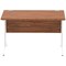 Impulse 1200mm Rectangular Desk, White Cable Managed Leg, Walnut