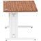 Impulse 1200mm Rectangular Desk, White Cable Managed Leg, Walnut
