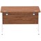 Impulse 1200mm Rectangular Desk, White Cable Managed Leg, Walnut