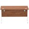 Impulse 1400mm Rectangular Desk, White Cable Managed Leg, Walnut