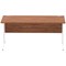 Impulse 1600mm Rectangular Desk, White Cable Managed Leg, Walnut
