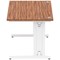 Impulse 1600mm Rectangular Desk, White Cable Managed Leg, Walnut