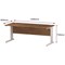 Impulse 1800mm Rectangular Desk, White Cable Managed Leg, Walnut