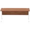 Impulse 1800mm Rectangular Desk, White Cable Managed Leg, Walnut