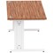 Impulse 1800mm Rectangular Desk, White Cable Managed Leg, Walnut