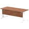 Impulse 1800mm Rectangular Desk, White Cable Managed Leg, Walnut