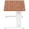 Impulse 1800mm Rectangular Desk, White Cable Managed Leg, Walnut