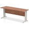 Impulse 1800mm Slim Rectangular Desk, Silver Cable Managed Leg, Walnut