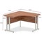 Impulse 1200mm Corner Desk, Silver Cable Managed Leg, Walnut