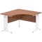 Impulse 1200mm Corner Desk, White Cable Managed Leg, Walnut