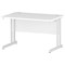 Impulse 1200mm Rectangular Desk, White Cantilever Leg, White
