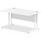 Impulse 1400mm Rectangular Desk, White Cantilever Leg, White