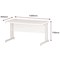 Impulse 1400mm Rectangular Desk, White Cantilever Leg, White