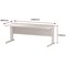Impulse 1800mm Rectangular Desk, White Cantilever Leg, White