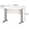 Impulse 1000mm Slim Rectangular Desk, Silver Cantilever Leg, White