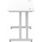 Impulse 1200mm Slim Rectangular Desk, Silver Cantilever Leg, White