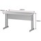 Impulse 1400mm Slim Rectangular Desk, Silver Cantilever Leg, White Impulse 1400mm Slim Rectangular Desk, Silver Cantilever Leg, White