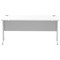Impulse 1600mm Slim Rectangular Desk, Silver Cantilever Leg, White