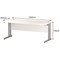 Impulse 1800mm Slim Rectangular Desk, Silver Cantilever Leg, White