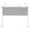 Impulse 1000mm Slim Rectangular Desk, White Cantilever Leg, White