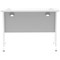 Impulse 1000mm Slim Rectangular Desk, White Cantilever Leg, White