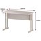 Impulse 1200mm Slim Rectangular Desk, White Cantilever Leg, White