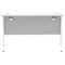 Impulse 1200mm Slim Rectangular Desk, White Cantilever Leg, White