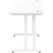 Impulse 1200mm Slim Rectangular Desk, White Cantilever Leg, White