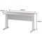Impulse 1400mm Slim Rectangular Desk, White Cantilever Leg, White