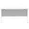 Impulse 1400mm Slim Rectangular Desk, White Cantilever Leg, White