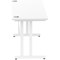 Impulse 1600mm Slim Rectangular Desk, White Cantilever Leg, White