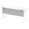 Impulse 1600mm Slim Rectangular Desk, White Cantilever Leg, White