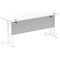 Impulse 1600mm Slim Rectangular Desk, White Cantilever Leg, White