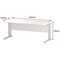 Impulse 1800mm Slim Rectangular Desk, White Cantilever Leg, White