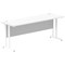 Impulse 1800mm Slim Rectangular Desk, White Cantilever Leg, White