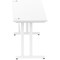 Impulse 1800mm Slim Rectangular Desk, White Cantilever Leg, White