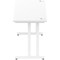 Impulse 1800mm Slim Rectangular Desk, White Cantilever Leg, White