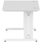 Impulse 1000mm Rectangular Desk, White Cable Managed Leg, White