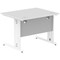 Impulse 1000mm Rectangular Desk, White Cable Managed Leg, White