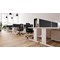 Impulse 1000mm Rectangular Desk, White Cable Managed Leg, White