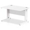Impulse 1200mm Rectangular Desk, White Cable Managed Leg, White