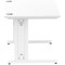 Impulse 1200mm Rectangular Desk, White Cable Managed Leg, White