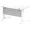 Impulse 1200mm Rectangular Desk, White Cable Managed Leg, White
