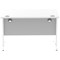 Impulse 1200mm Rectangular Desk, White Cable Managed Leg, White
