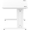 Impulse 1200mm Rectangular Desk, White Cable Managed Leg, White