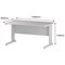 Impulse 1400mm Rectangular Desk, White Cable Managed Leg, White