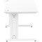 Impulse 1400mm Rectangular Desk, White Cable Managed Leg, White